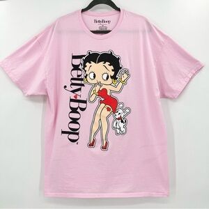 Betty Boop Pink Cotton Crewneck Graphic Tee 3X